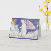 White Rat Angel Kaart (Gele Bloem)