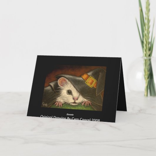 WHITE RAT HALLOWEEN Card Kaart (Achterkant)