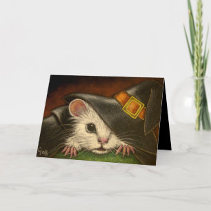 WHITE RAT HALLOWEEN Card Kaart
