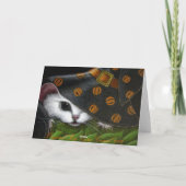 WHITE RAT/MICE/MOUSE HALLOWEEN Card Kaart (Achterkant)