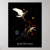 White Raven Fantasy Art Poster (Voorkant)