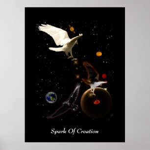 White Raven Fantasy Art Poster