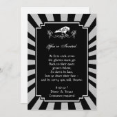 White Raven Halloween Party Invitation Kaart (Voorkant / Achterkant)