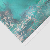 White Raven in Blauwgroen Royal Cloak Decoupage Tissuepapier (Detail)