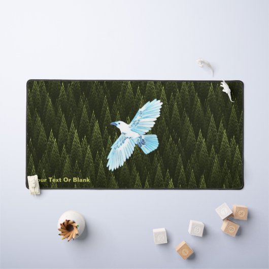 White Raven on Fractal Conifers Bureaumat (Kindertafel)