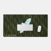 White Raven on Fractal Conifers Bureaumat (Keyboard & Muis)