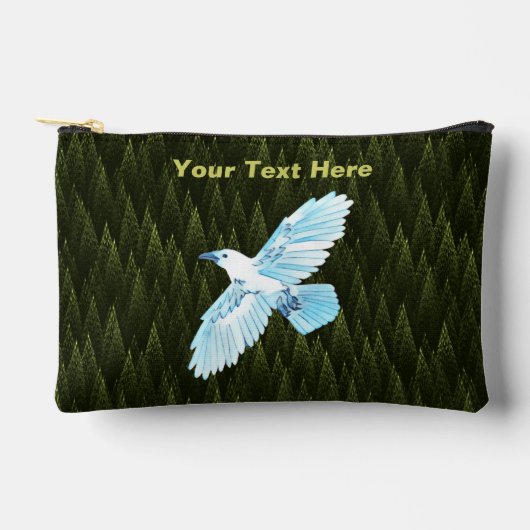 White Raven on Fractal Conifers Etui (Voorkant)