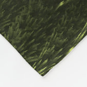 White Raven on Fractal Conifers Fleece Deken (Hoek)