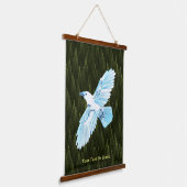 White Raven on Fractal Conifers Hangend Wandkleed (Gebogen)