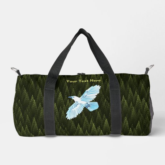 White Raven on Fractal Conifers Plunjezak (Voorkant)