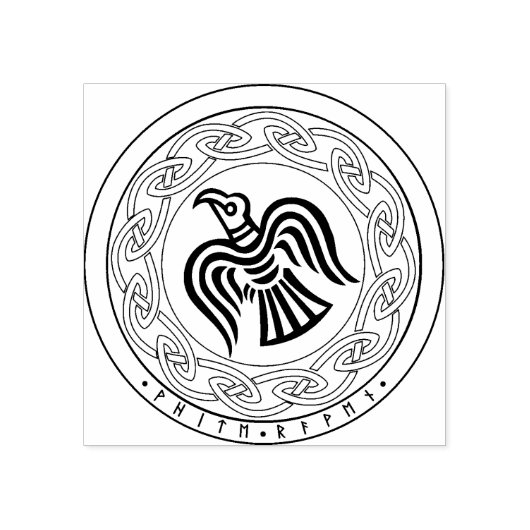 White Raven Stamp Rubberstempel (Afrduk)