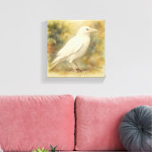 White Raven Watercolor Canvas Afdruk (Insitu (Woonkamer))