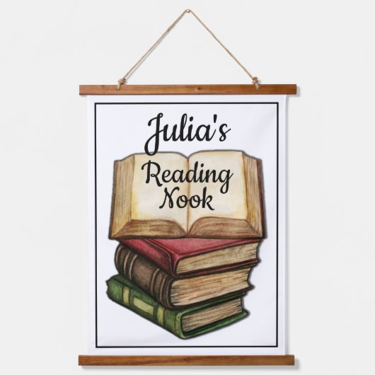 White Reading Nook Hangend Wandkleed (Voorkant)