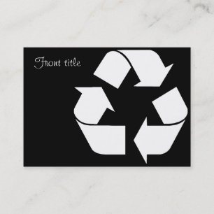 White Recycling Symbool Visitekaartje