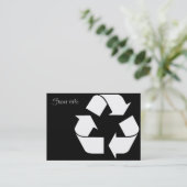 White Recycling Symbool Visitekaartje (Staand voorkant)