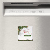 White Red and Green Organic Christmas Magneet (Insitu (Vaatwasser))