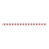 White Red Black Ladybugs Birthday Grosgrain Lint (Voorkant)