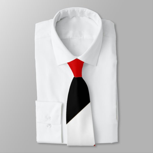 White Red Black Stropdas met grote streep (Gebonden)