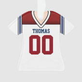 White/Red/Blue Football Jersey Ornament (voorkant)