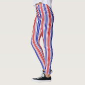 White Red Blue Stripes Pattern   Leggings (Links)