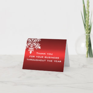 White & Red Business Dank je Kaart