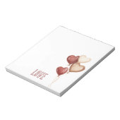 White Red Cream Heart Balloons Love  Notitieblok (Linkerzijde)