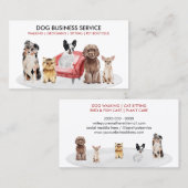 White Red Dog Sitting Pet Hotel Visitekaartje (Voorkant / Achterkant)