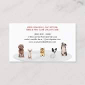 White Red Dog Sitting Pet Hotel Visitekaartje (Achterkant)