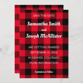 White Red en Black Buffalo Controleer de datum ops Kaart (Voorkant / Achterkant)