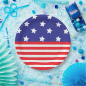 White Red en Blue Stars Stripes Paper Bord (Feest)