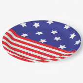 White Red en Blue Stars Stripes Paper Bord (Gekanteld)