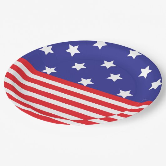 White Red en Blue Stars Stripes Paper Bord (Gekanteld)