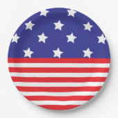 White Red en Blue Stars Stripes Paper Bord (Voorkant)