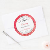 White Red Glitter Product Labels Logo Rhinestones (Envelop)