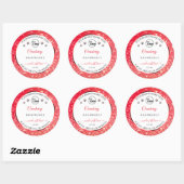 White Red Glitter Product Labels Logo Rhinestones (Vel)