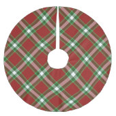White Red Green Cool Red Lumberjack Pset Patroon Kerstboom Rok (Voorkant)