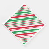 White Red Green KerstStripe Servet (Hoek)
