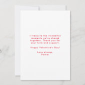 White Red Hipster Monogram Happy Valentine's Day Kaart (Achterkant)