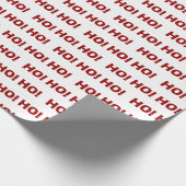 White Red Ho Ho Pattern kerstavond Cadeaupapier (Hoek)
