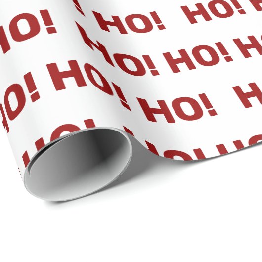 White Red Ho Ho Pattern kerstavond Cadeaupapier (Rol Hoek)