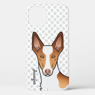 White & Red Ibizan Hound Short Hair Dog Head Case-Mate iPhone Case
