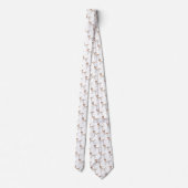 White & Red Ibizan Hound Smooth Coat Dog Patroon Stropdas (Achterkant)