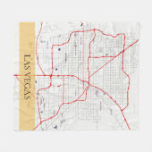 WHITE RED LAS VEGAS NEVADA USA OUTLINE MAP FLEECE DEKEN (Voorkant (Horizontaal))