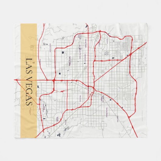 WHITE RED LAS VEGAS NEVADA USA OUTLINE MAP FLEECE DEKEN (Voorkant (Horizontaal))