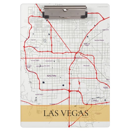 WHITE RED LAS VEGAS NEVADA USA OUTLINE MAP KLEMBORD (Voorkant)