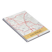 WHITE RED LAS VEGAS NEVADA USA OUTLINE MAP NOTITIEBOEK (Rechterzijde)