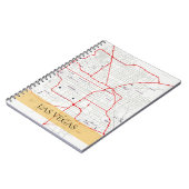 WHITE RED LAS VEGAS NEVADA USA OUTLINE MAP NOTITIEBOEK (Linkerzijde)