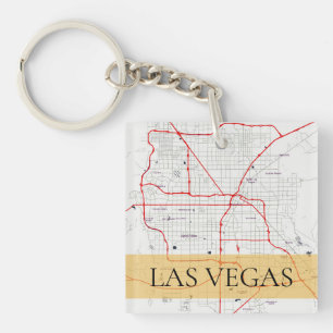 WHITE RED LAS VEGAS NEVADA USA OUTLINE MAP SLEUTELHANGER