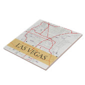 WHITE RED LAS VEGAS NEVADA USA OUTLINE MAP TEGELTJE (Zijkant)
