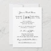 White Red Lips Glitter Bridal Sweet 16th Mermaid Kaart (Achterkant)